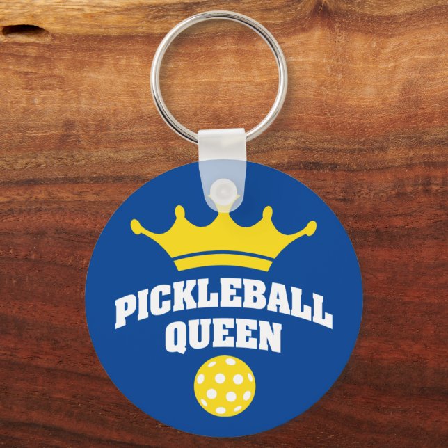 Pickleball Queen with crown keychain (Front)
