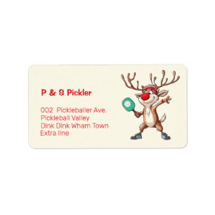 Pickleball🎅 Reindeer Rally Edition Label