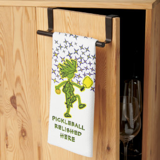 Pickleball Relished Here Kitchen Towels