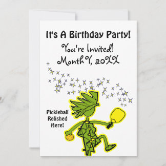 Pickleball Relished Here Party Invitation