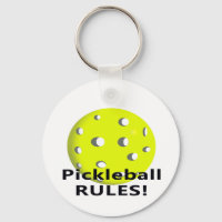 Pickleball Rules! With yellow ball black text