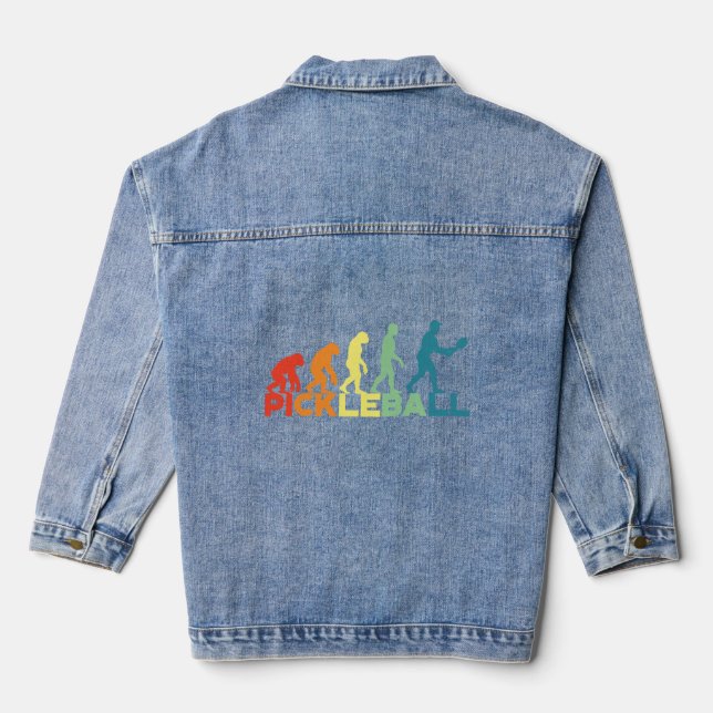 Pickleball s for Men Pickleball Evolution Denim Jacket (Back)
