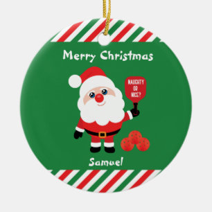 Pickleball🎅 Santa Ceramic Tree Decoration