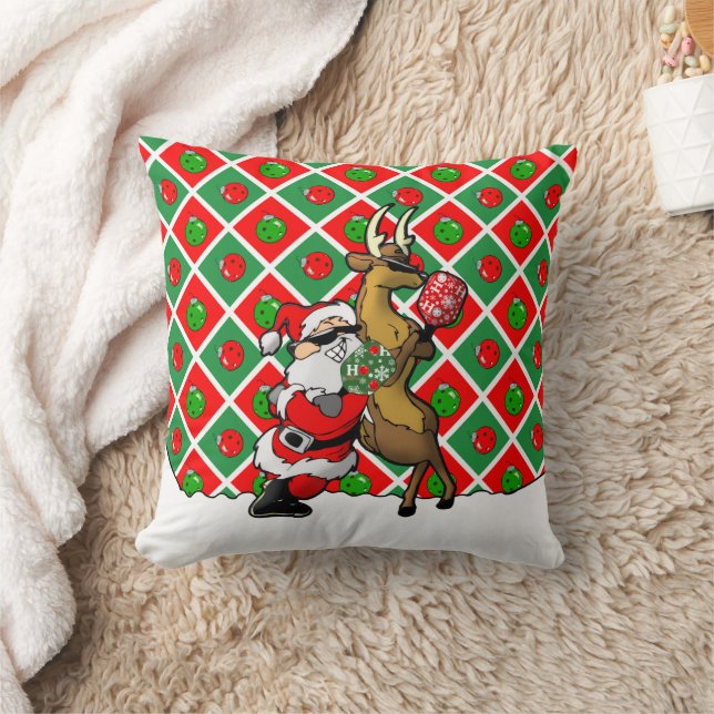 Pickleball Santa Christmas Cool and Classy Cushion (Blanket)