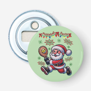 Pickleball Santa Claus Christmas Bottle Opener