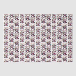 Pickleball Santa Claus Christmas Tissue Paper