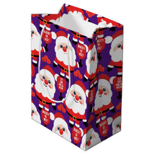 Pickleball Santa Medium Gift Bag