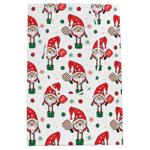 Pickleball Santa Medium Gift Bag