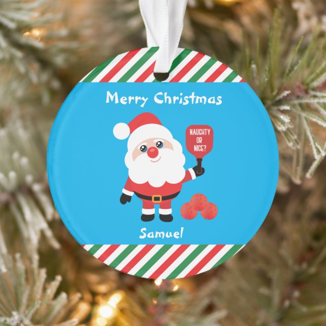 Pickleball🎅 Santa  Ornament (Tree)