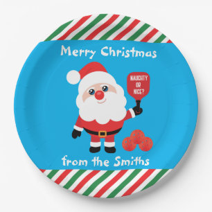 Pickleball🎅 Santa Paper Plate