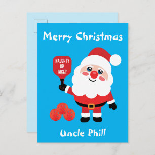 Pickleball🎅 Santa Postcard