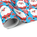 Pickleball Santa  Wrapping Paper<br><div class="desc">Funny Christmas pickleball Wrapping Paper  with Santa holding pickleball paddle on green background. Great idea to wrap up you presents for you pickleball friend or family member</div>