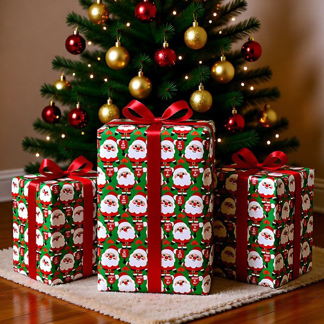 Pickleball Santa  Wrapping Paper (Pickleball Santa Wrapping Paper)