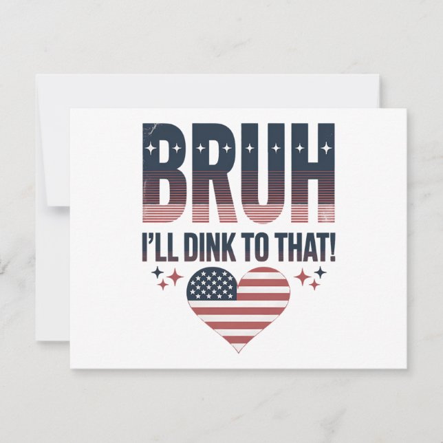 Pickleball Saying Bruh Pickleball Player Invitation (Front)