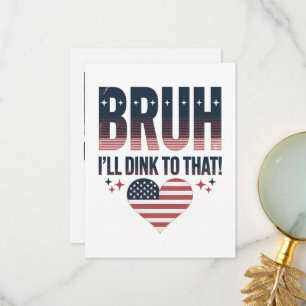 Pickleball Saying Bruh Pickleball Player Thank You Card