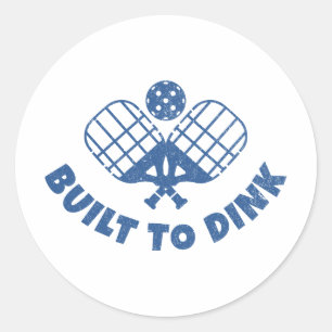 Pickleball Saying Funny Classic Round Sticker