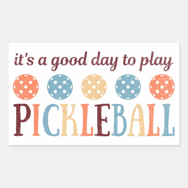Pickleball Saying Funny Quote Rectangular Sticker (Front)