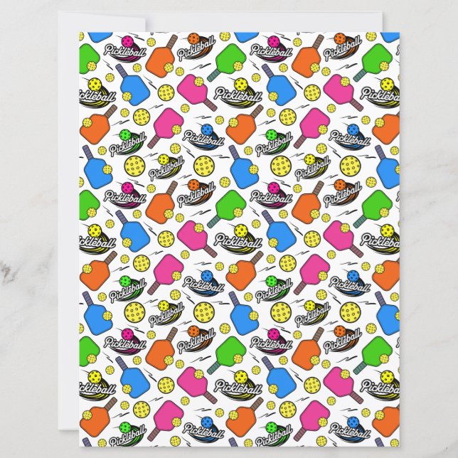 Pickleball Scrapbook Paper (Front)