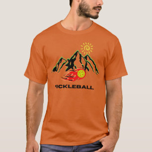 Pickleball shirt apparel flames sun