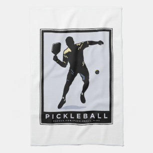PICKLEBALL SILHOUETTE CLASSIC TEA TOWEL