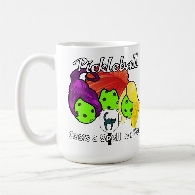 Pickleball Sister Witches Halloween Coffee Mug (Left)