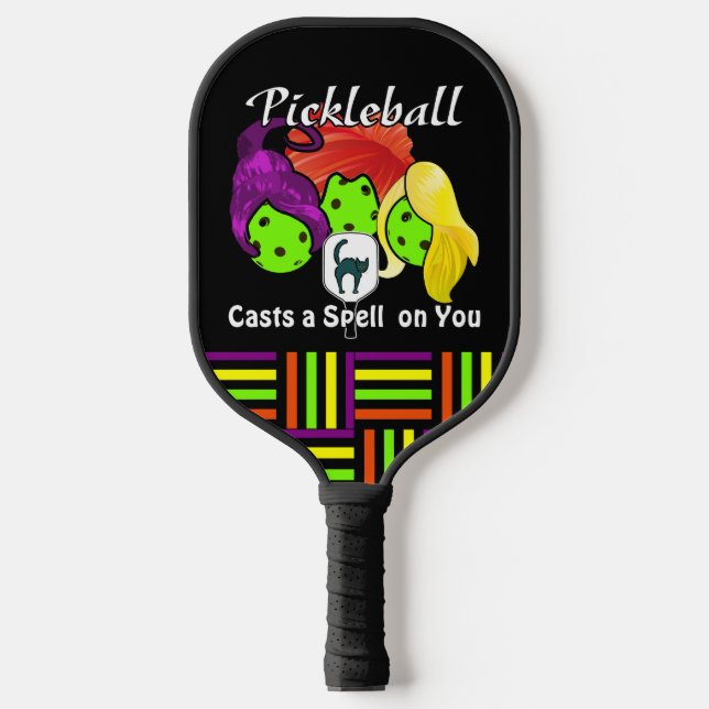 Pickleball Sister Witches Halloween Paddle (Front)