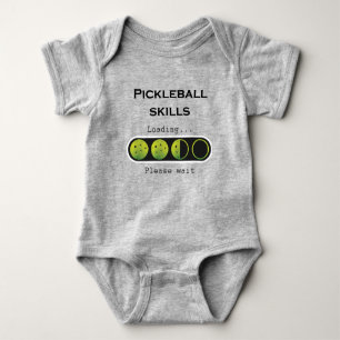 Pickleball skills loading - green / grey baby bodysuit