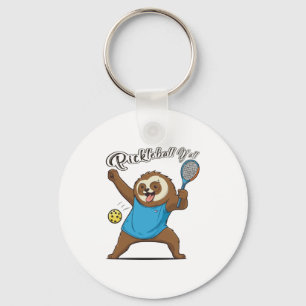 Pickleball Sloth T- Pickleball Y'all Key Ring