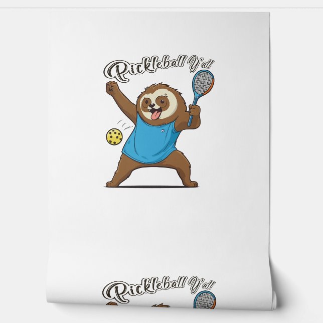Pickleball Sloth T- Pickleball Y'all Wallpaper (Unrolling)