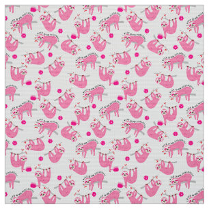 Pickleball sloths on custom background fabric