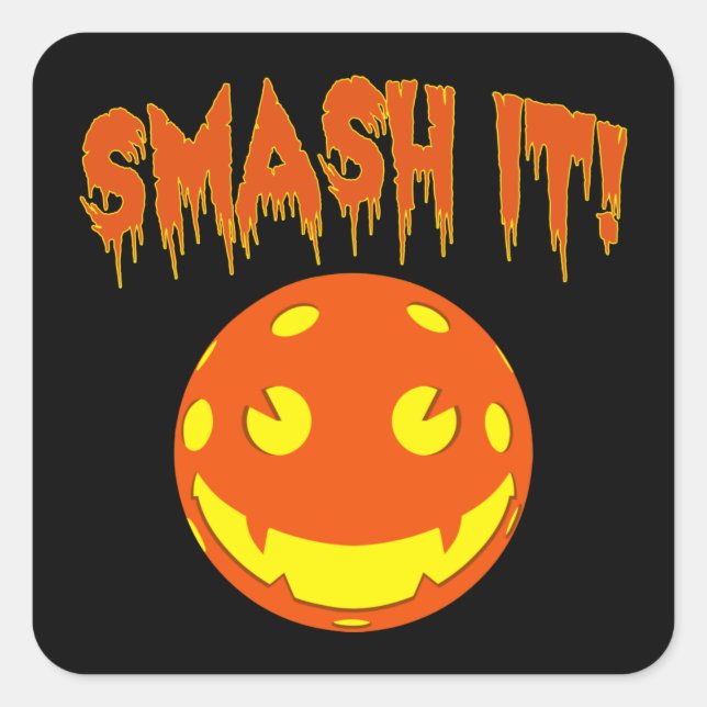 Pickleball Smash it Square Sticker (Front)