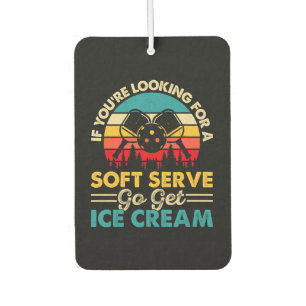 Pickleball Soft Serve Funny Sports Pun Car Air Freshener