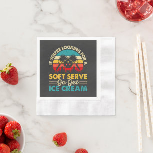 Pickleball Soft Serve Funny Sports Pun Napkin
