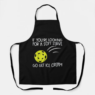Pickleball Soft Serve Get Ice Cream Pickle Ball Me Apron