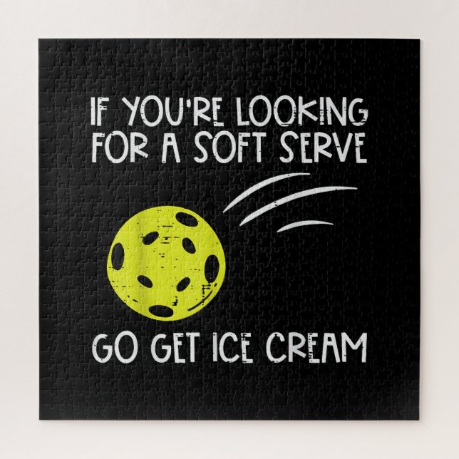 Pickleball Soft Serve Get Ice Cream Pickle Ball Me Jigsaw Puzzle (Vertical)