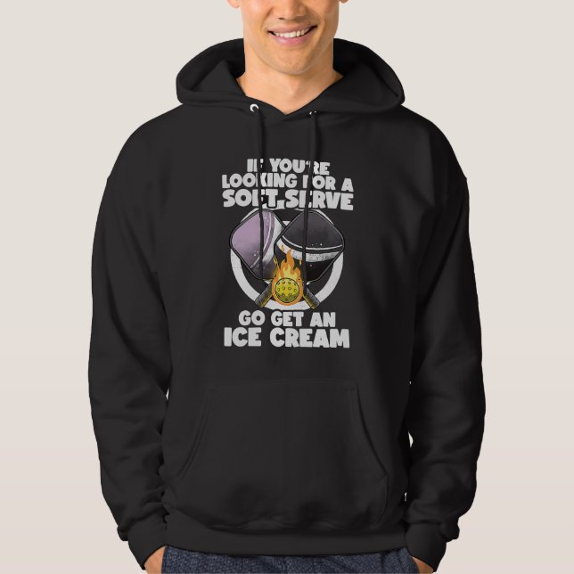 Pickleball Soft Serve  Pickleballer Lucky Pickleba Hoodie (Front)