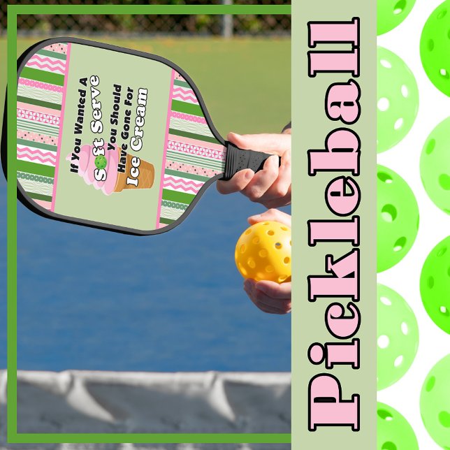 Pickleball Soft Serve? Strawberry Ice Cream  Pickleball Paddle (Pickleball Soft Serve? Strawberry Ice Cream Pickleball Paddle)