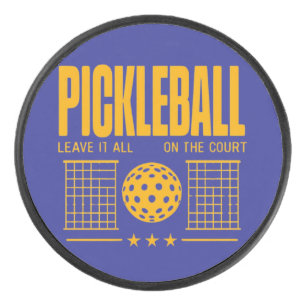 Pickleball Spirit - Leave It All On The Court Hockey Puck