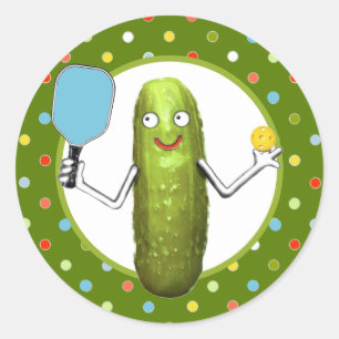 Pickleball Sports Collectable Classic Round Sticker