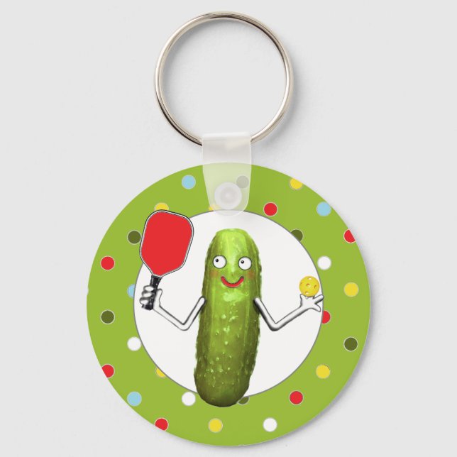 Pickleball Sports Key Ring (Front)