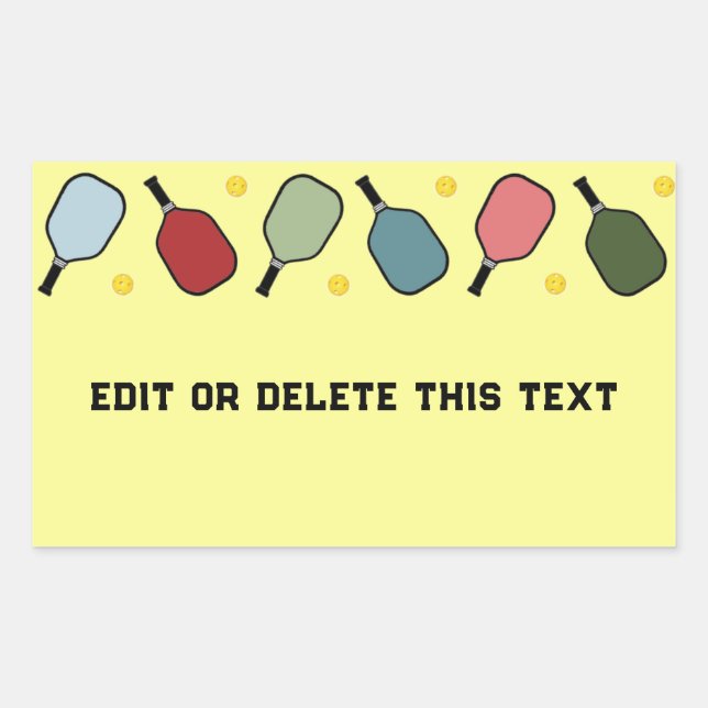 Pickleball Sports Rectangular Sticker (Front)