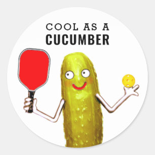 Pickleball Sports Slogan Classic Round Sticker