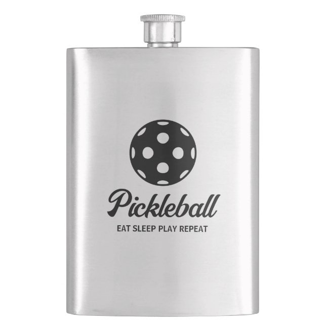 Pickleball sports steel drink flask (Front)