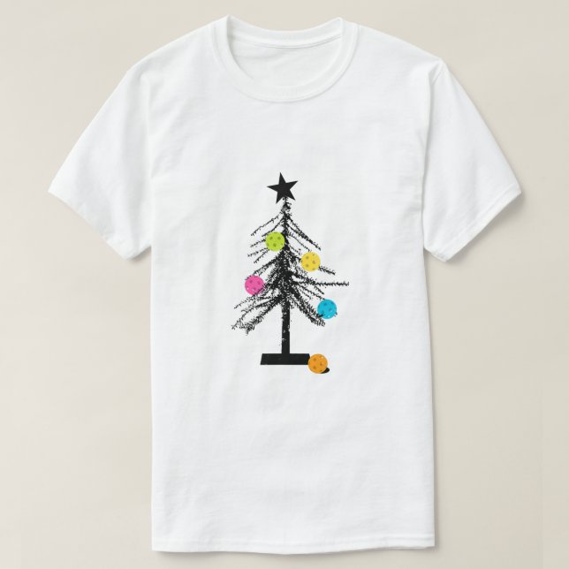 Pickleball Sports Xmas Lighting Pickleball Christm T-Shirt (Design Front)