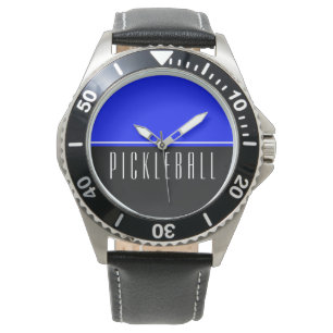 PICKLEBALL Sporty Vibrant Blue Black Colour Block Watch