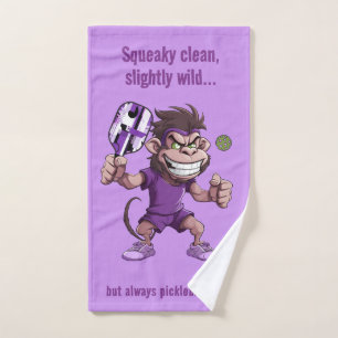 Pickleball SQUEAKY CLEAN, SLIGHTLY WILD Hand Towel