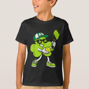 Pickleball st patricks day boys kids sport green T-Shirt