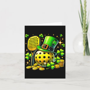 Pickleball st patricks day lucky pickleball player card