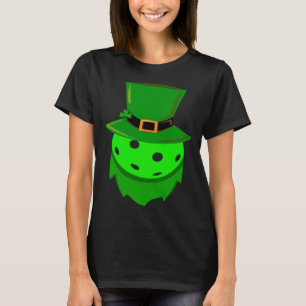 Pickleball St Patricks Day Shamrock Leprechaun Hat T-Shirt