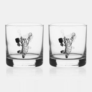 Pickleball Star Whiskey Glass